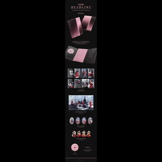 BLACKPINK DEADLINE Black Ver contenu album photobook photocards stickers