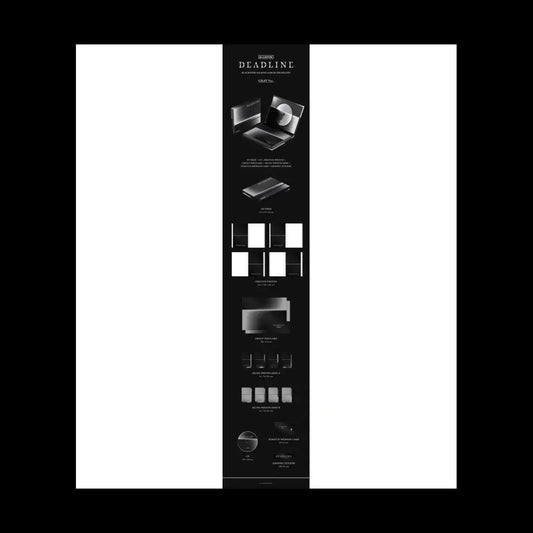 Contenu album BLACKPINK DEADLINE Gray Ver printed photos photocards scratch card