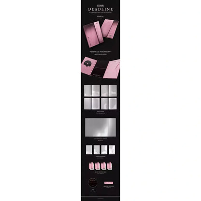 Contenu album BLACKPINK DEADLINE Pink Ver photobook photocards stickers poster