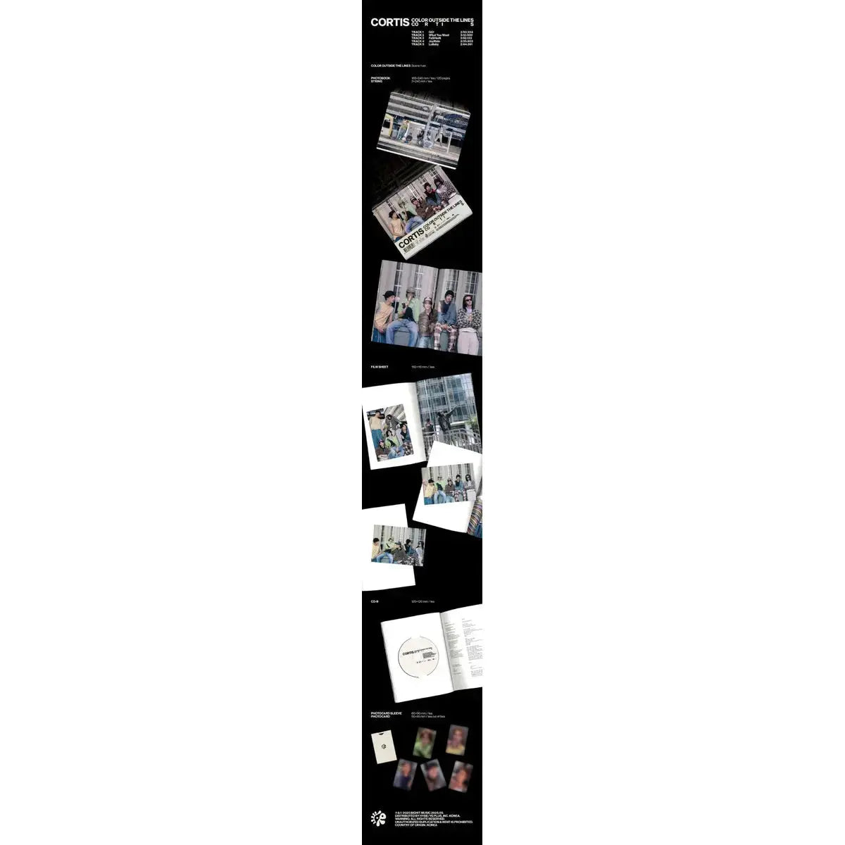 contenu album cortis color outside the lines photobook scene 1 beige inclusions officielles
