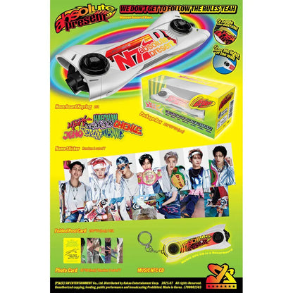 Contenu complet de l’album NCT DREAM Go Back To The Future Hoverboard Ver – CD NFC, photocard, carte postale et sticker exclusif