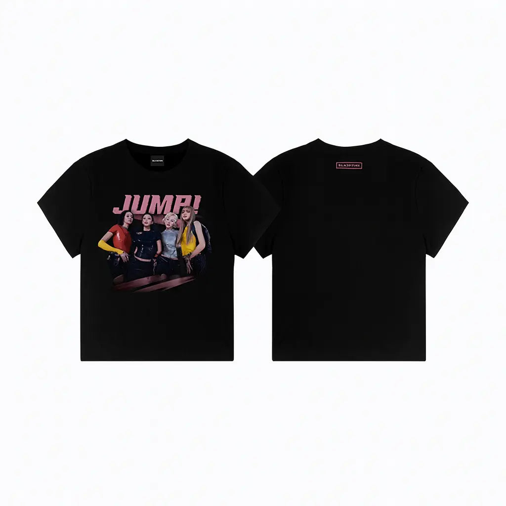 T-shirt BLACKPINK Jump Officiel – Précommande K-pop | Tailles M à XL Lightstick Officiel