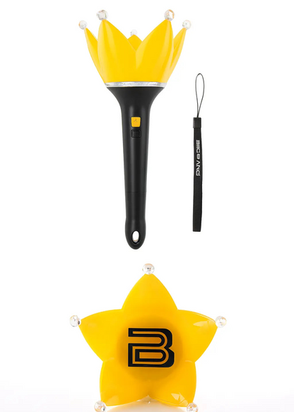 Lightstick BIGBANG Ver.4 avec dragonne et vue du haut en étoile, article K-pop officiel importé de Corée.