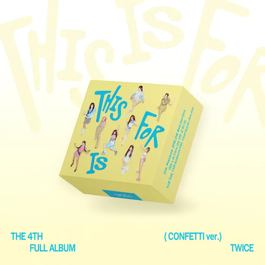 Coffret album TWICE – THIS IS FOR version Confetti, importé de Corée, visuel officiel K-pop