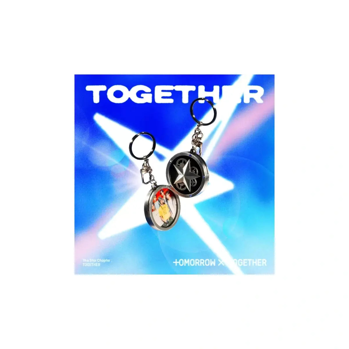 Porte-clés TXT Star Keyring Ver. avec visuels des membres et logo Together Lightstick Officiel