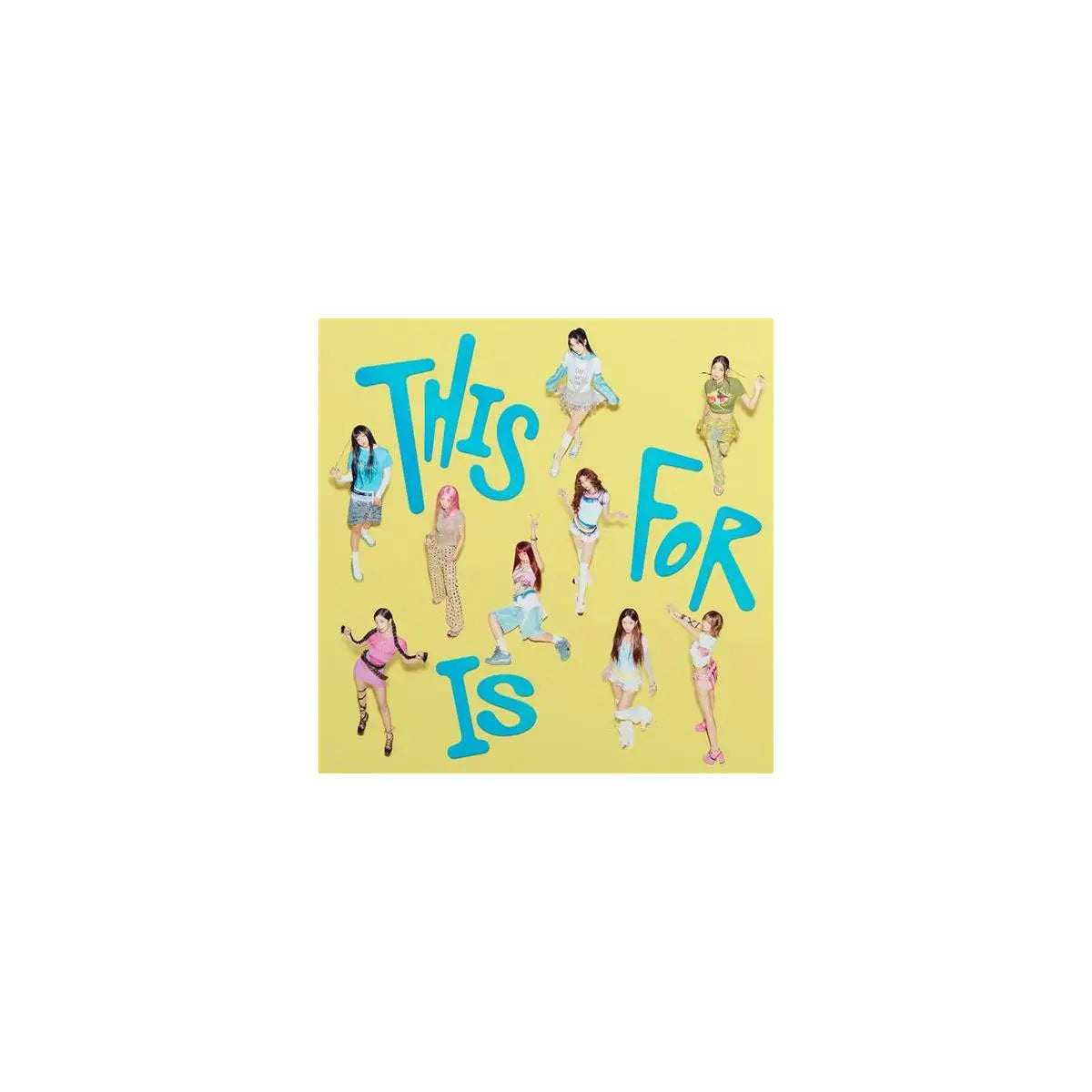 Visuel promotionnel officiel du coffret TWICE – THIS IS FOR Confetti ver., produit par JYP Entertainment